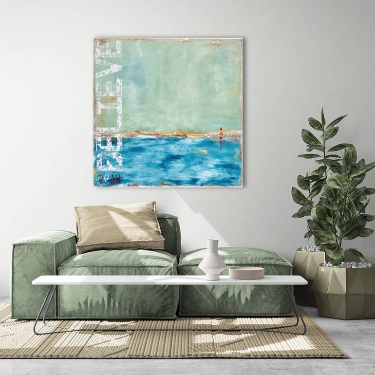 Original Abstract Beach Painting by Sabina D'Antonio