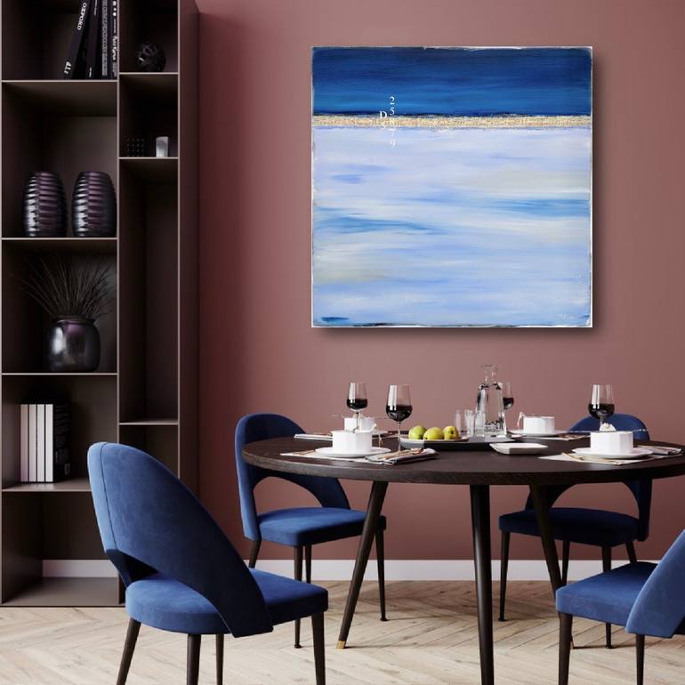 Original Color Field Painting Beach Painting by Sabina D'Antonio