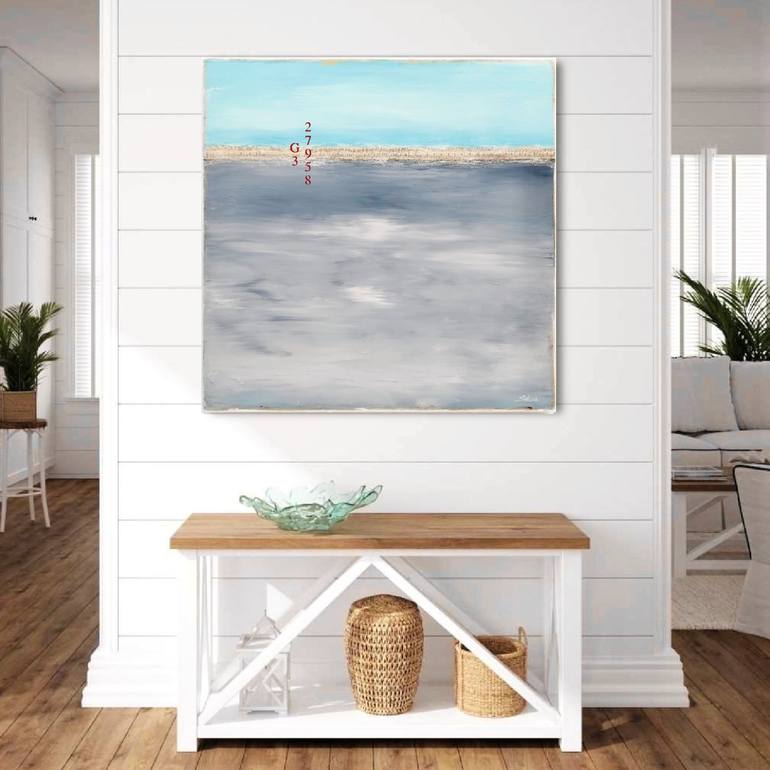 Original Abstract Beach Painting by Sabina D'Antonio