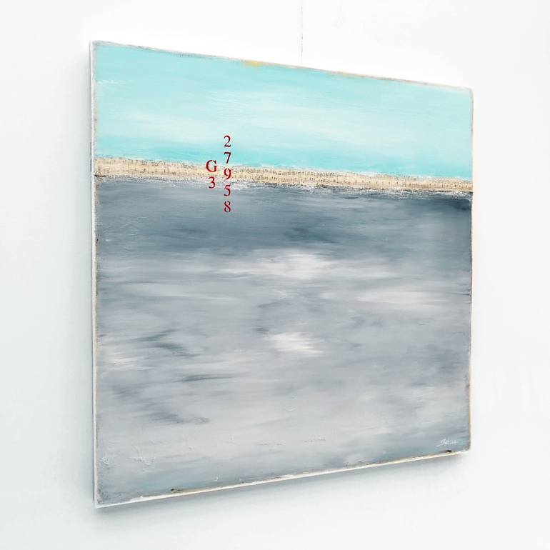 Original Abstract Beach Painting by Sabina D'Antonio