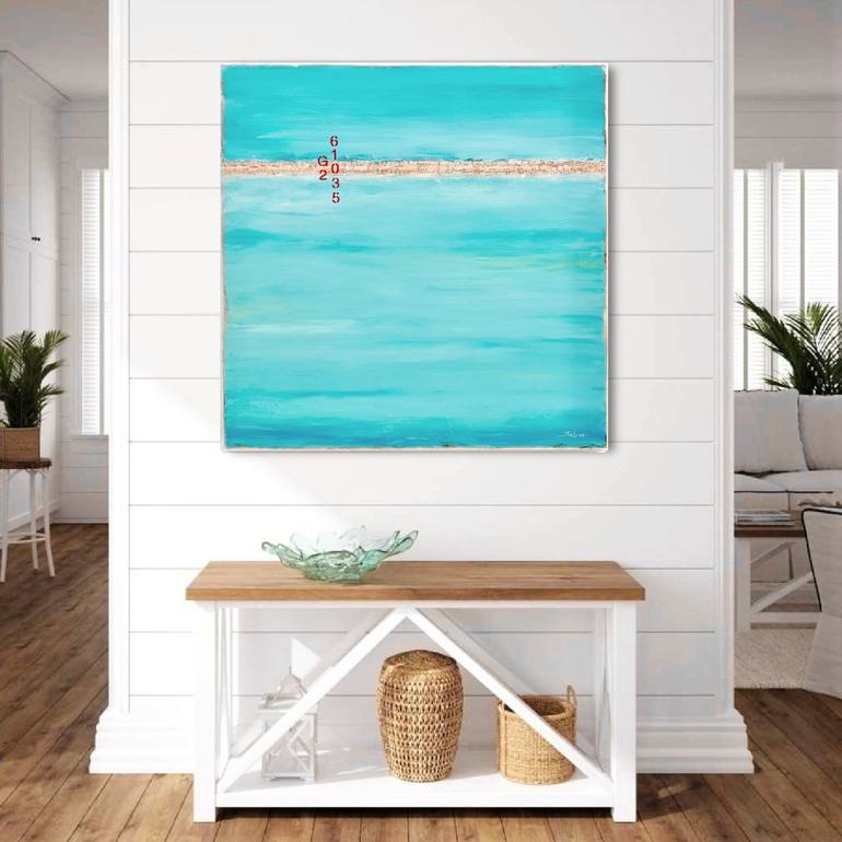 Original Abstract Seascape Painting by Sabina D'Antonio