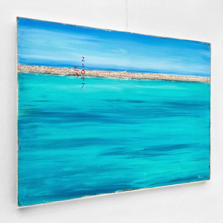 Original Abstract Seascape Painting by Sabina D'Antonio