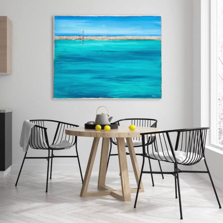 Original Abstract Seascape Painting by Sabina D'Antonio