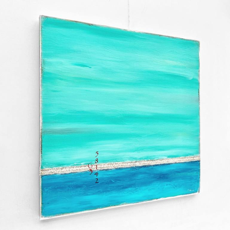 Original Abstract Seascape Painting by Sabina D'Antonio