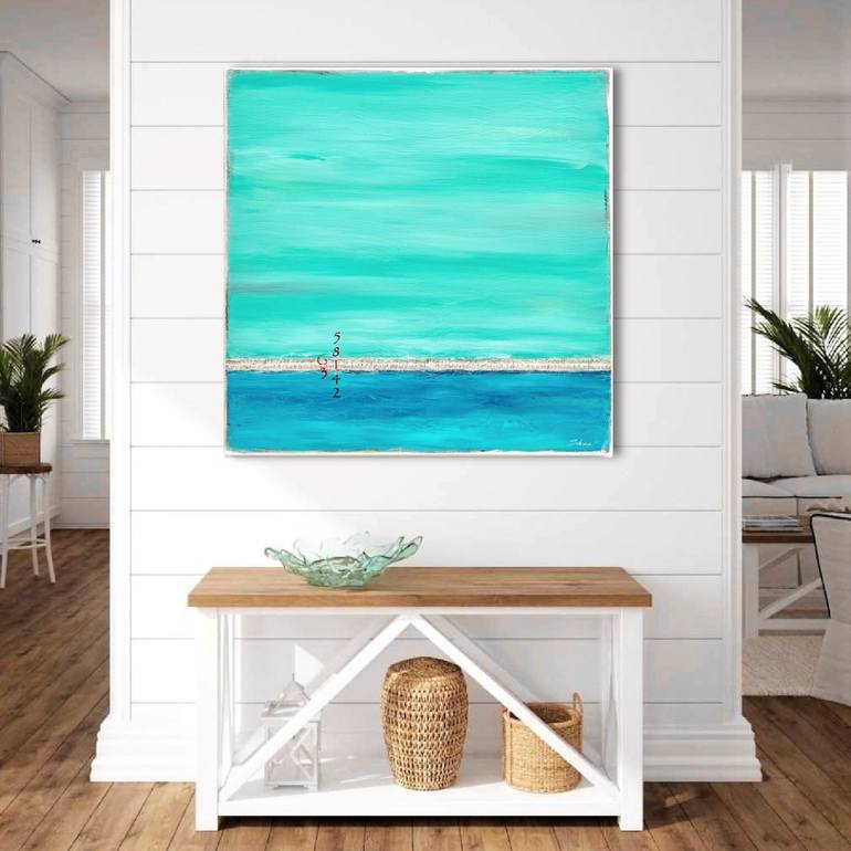 Original Abstract Seascape Painting by Sabina D'Antonio