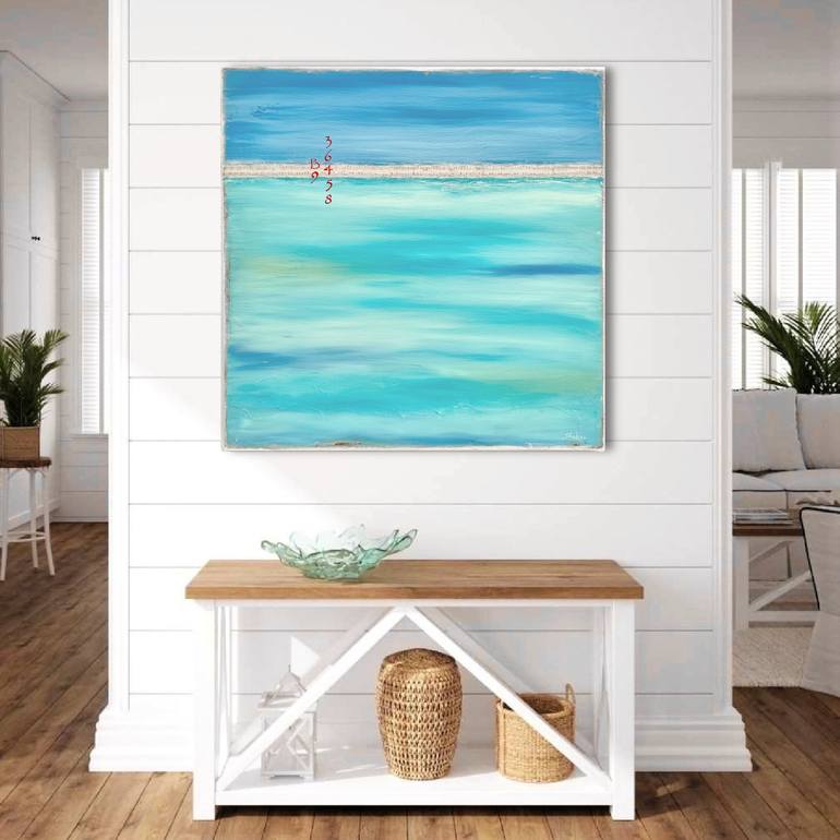 Original Abstract Seascape Painting by Sabina D'Antonio