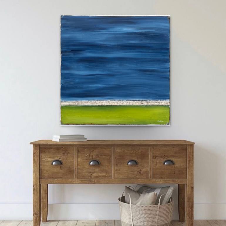 Original Abstract Beach Painting by Sabina D'Antonio