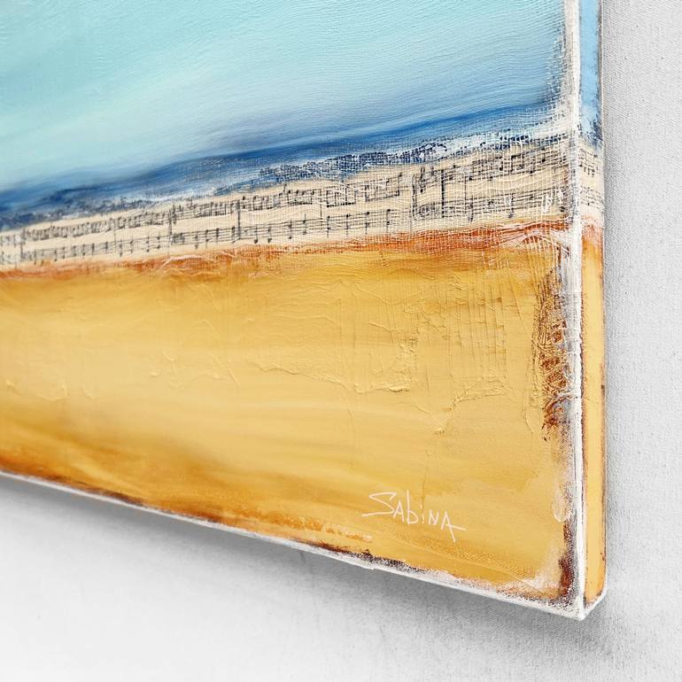 Original Abstract Beach Painting by Sabina D'Antonio