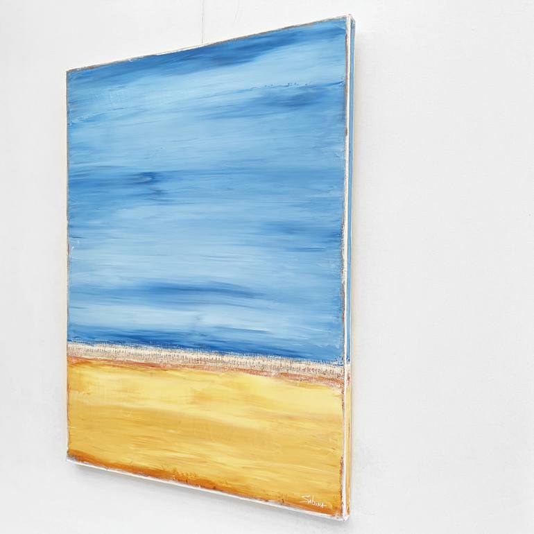 Original Abstract Beach Painting by Sabina D'Antonio