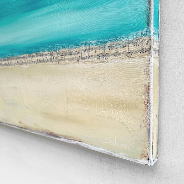 Original Abstract Beach Painting by Sabina D'Antonio