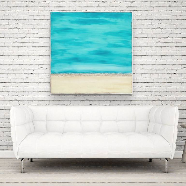 Original Abstract Beach Painting by Sabina D'Antonio