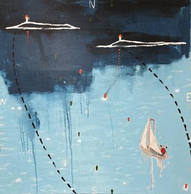 Original Figurative Boat Paintings by Nynke Kuipers