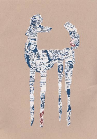 Print of Dogs Collage by Nynke Kuipers