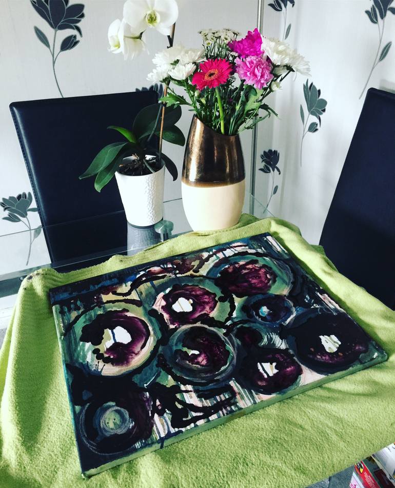 Original Abstract Patterns Painting by Charlotte Esposito