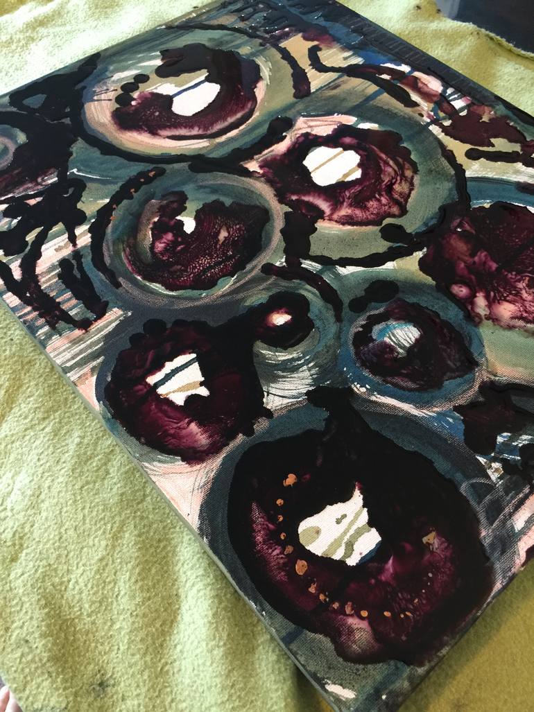 Original Abstract Patterns Painting by Charlotte Esposito