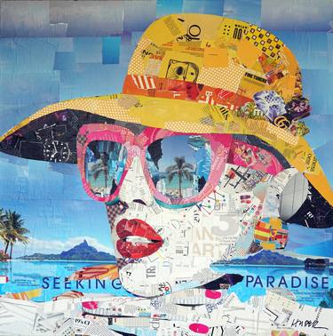 Original Pop Art Travel Collage by Jim Hudek