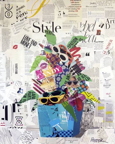 Original Abstract Fashion Collage by Jim Hudek