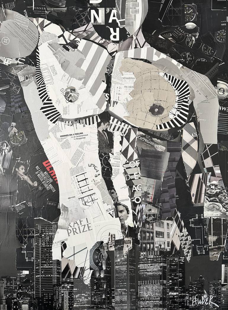 Original Street Art Men Collage by Jim Hudek
