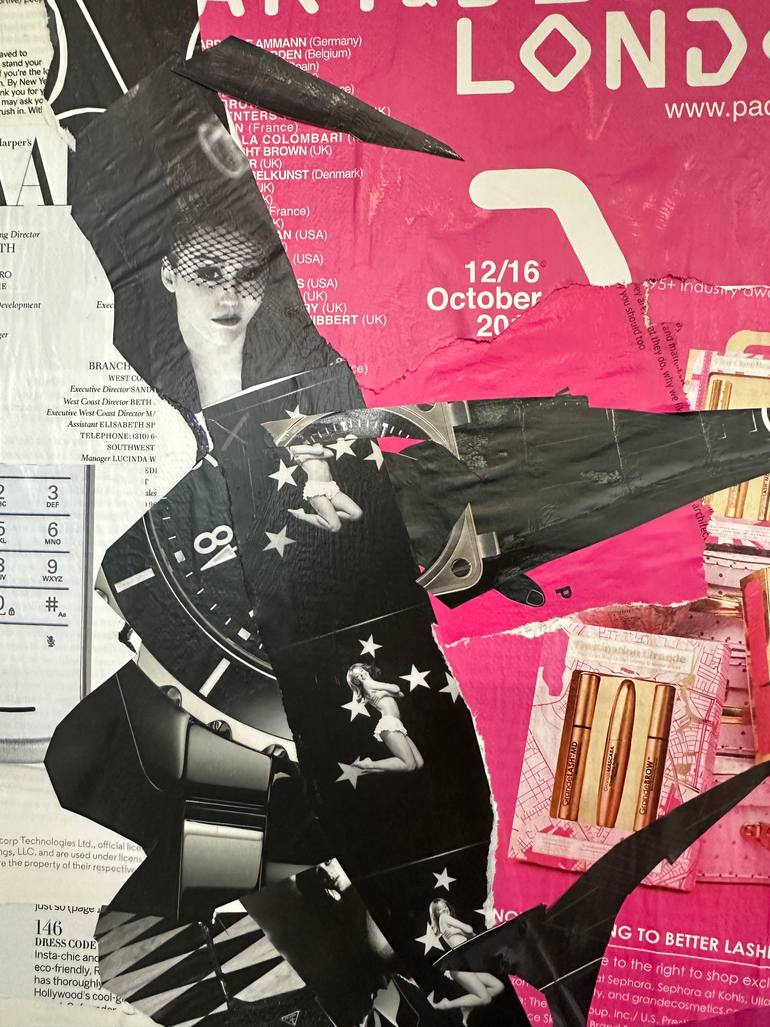 Original Abstract Fantasy Collage by Jim Hudek