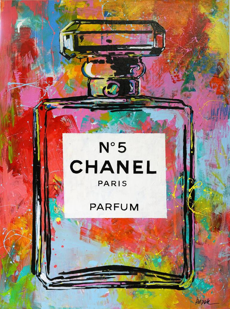 Homemade, Art, Mini Chanel Perfume Bottle Painting