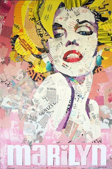 Original Pop Art Celebrity Collage by Jim Hudek