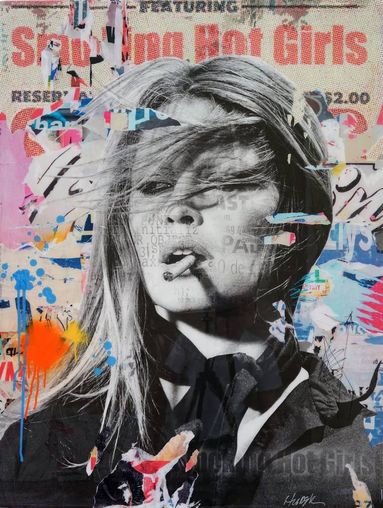 Featuring Smoking Hot Girls Collage by Jim Hudek | Saatchi Art