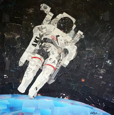 Original Fine Art Outer Space Collage by Jim Hudek