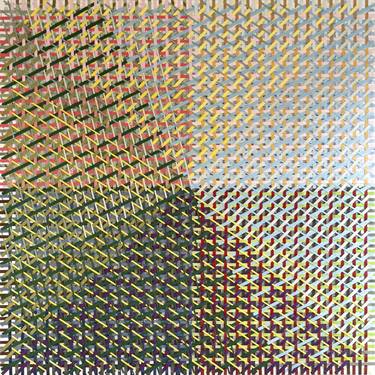 Original Color Field Painting Abstract Collage by Paola Bazz