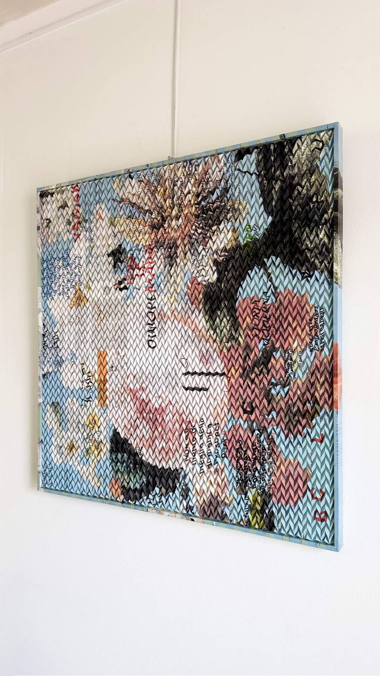 Original Abstract Floral Collage by Paola Bazz