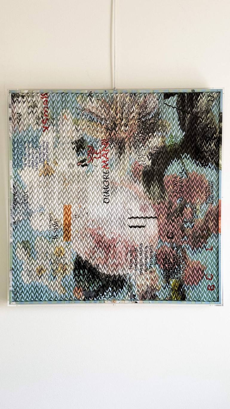 Original Abstract Floral Collage by Paola Bazz