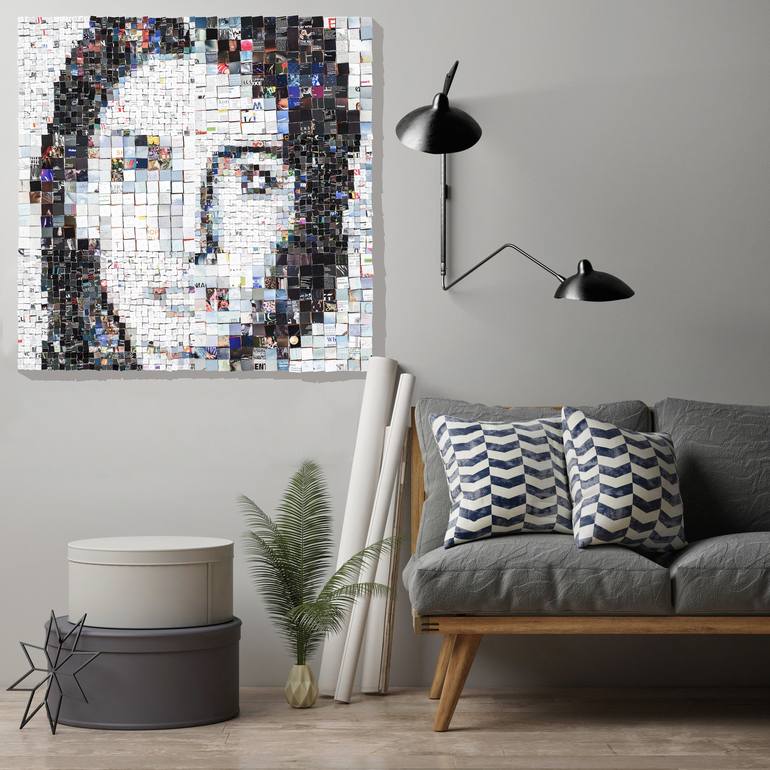 Original Pop Art Portrait Collage by Paola Bazz