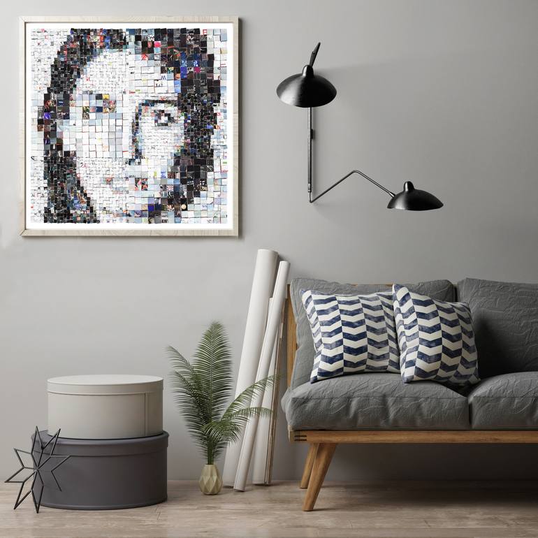 Original Abstract Portrait Printmaking by Paola Bazz