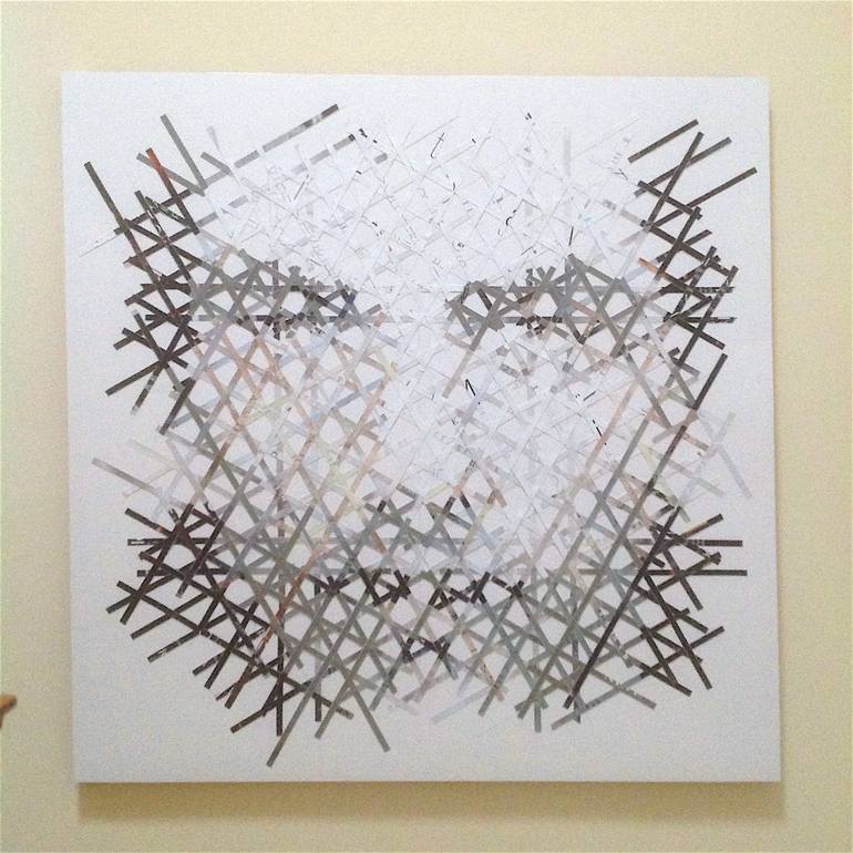 Original Abstract Portrait Collage by Paola Bazz