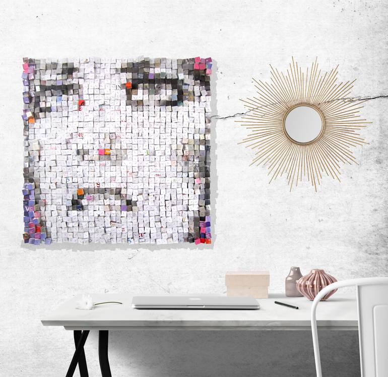 Original Abstract Pop Culture/Celebrity Collage by Paola Bazz