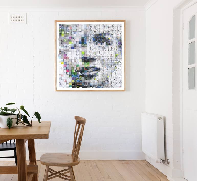 Original Abstract Celebrity Printmaking by Paola Bazz