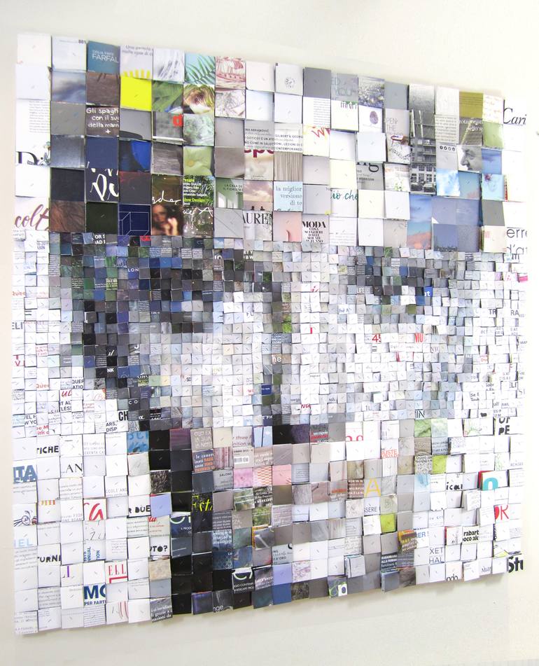 Original Abstract Pop Culture/Celebrity Collage by Paola Bazz