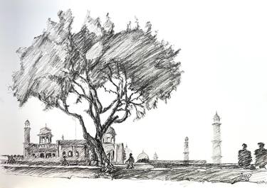 Print of Landscape Drawings by Saqib Akhtar
