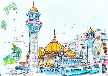 Original Expressionism Architecture Paintings by Saqib Akhtar