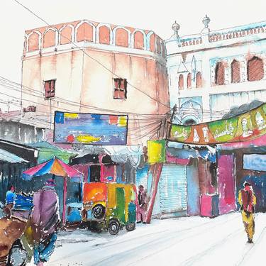 Print of Expressionism Architecture Paintings by Saqib Akhtar