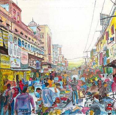 Original Expressionism Architecture Paintings by Saqib Akhtar