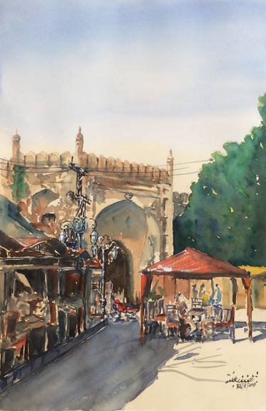 Print of Architecture Paintings by Saqib Akhtar