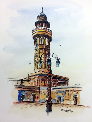 Print of Impressionism Architecture Paintings by Saqib Akhtar