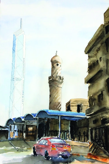 Print of Impressionism Architecture Paintings by Saqib Akhtar