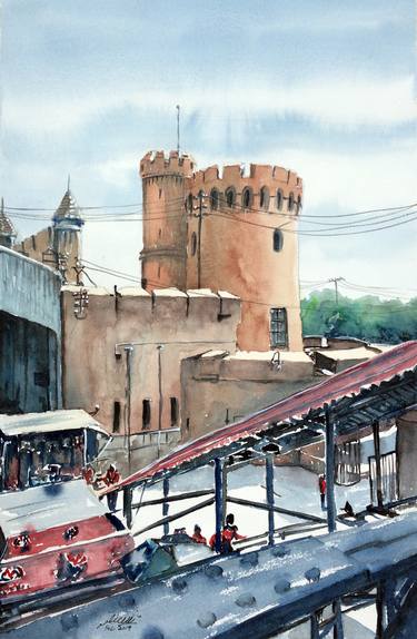 Print of Architecture Paintings by Saqib Akhtar