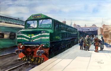 Print of Train Paintings by Saqib Akhtar