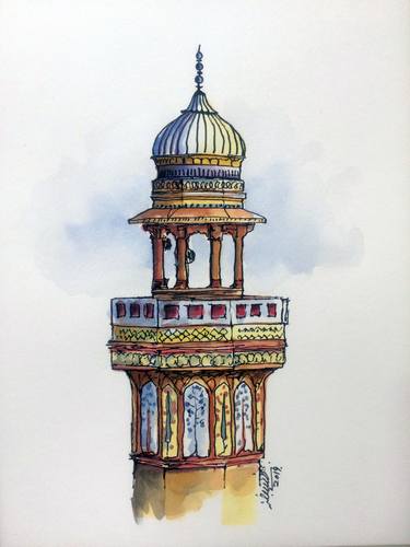 Minerat: Wazir Khan Mosque 17th Century Mughals thumb