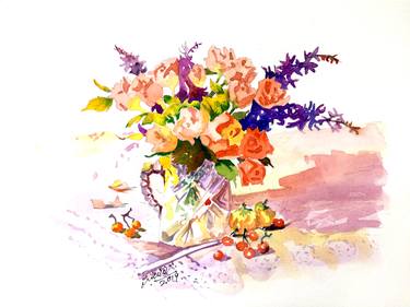 Original Floral Paintings by Saqib Akhtar