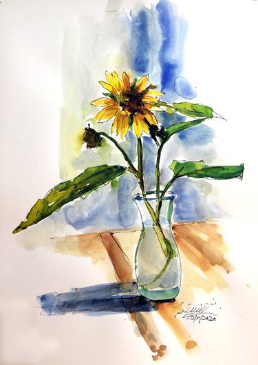 Sunflower in my studio thumb