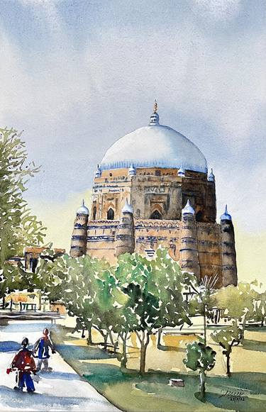 Original Expressionism Architecture Paintings by Saqib Akhtar