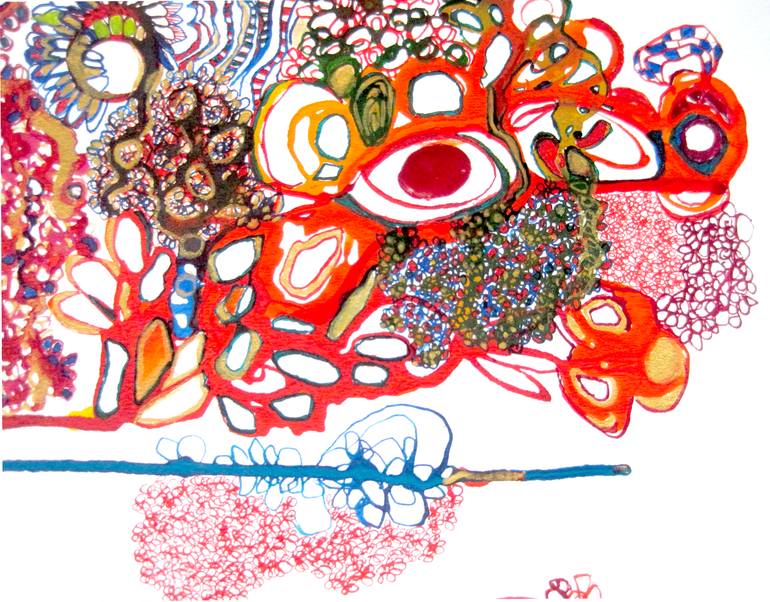 Original Abstract Expressionism Abstract Drawing by Rebecca Jacoby